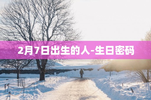 2月7日出生的人-生日密码