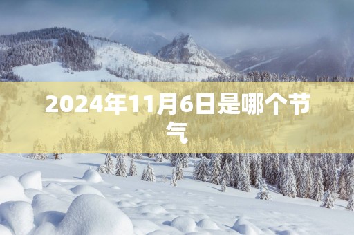 2025年11月6日是哪个节气