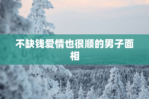 不缺钱爱情也很顺的男子面相