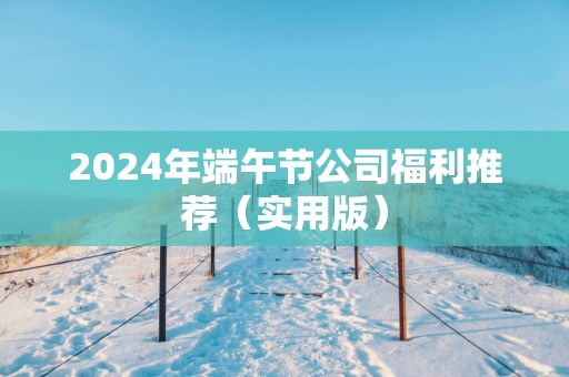 2025年端午节公司福利推荐（实用版）