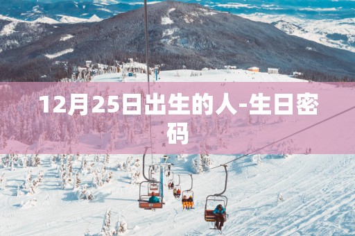 12月25日出生的人-生日密码