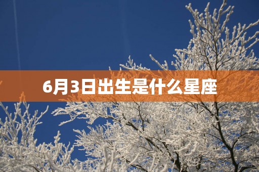 6月3日出生是什么星座