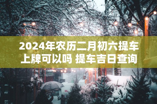 2025年农历二月初六提车上牌可以吗 提车吉日查询