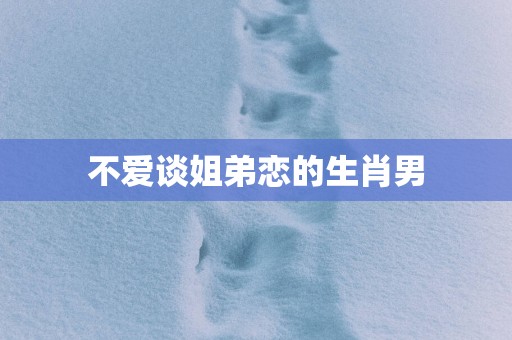 不爱谈姐弟恋的生肖男