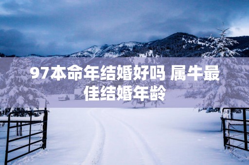 97本命年结婚好吗 属牛最佳结婚年龄