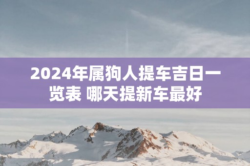 2025年属狗人提车吉日一览表 哪天提新车最好