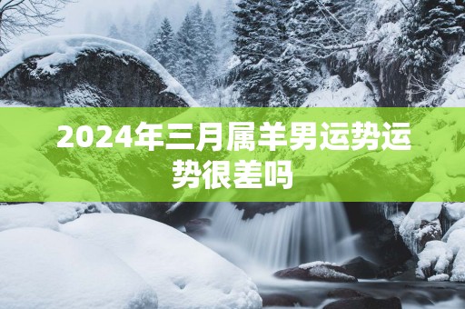 2025年三月属羊男运势运势很差吗