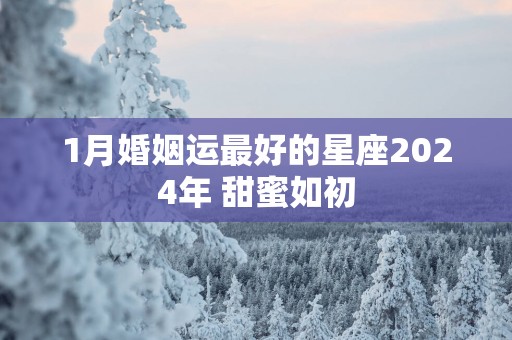 1月婚姻运最好的星座2025年 甜蜜如初
