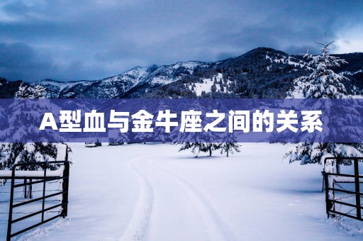 A型血与金牛座之间的关系