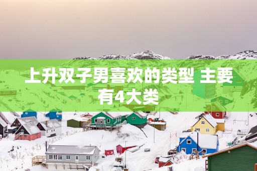 上升双子男喜欢的类型 主要有4大类