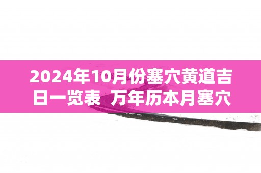 2025年10月份塞穴黄道吉日一览表  万年历本月塞穴吉日查询