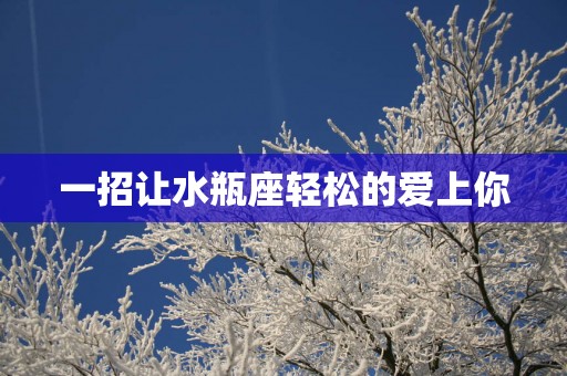 一招让水瓶座轻松的爱上你