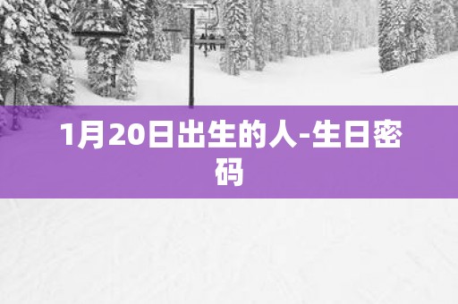 1月20日出生的人-生日密码