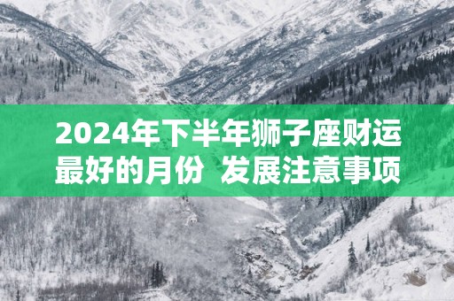 2025年下半年狮子座财运最好的月份  发展注意事项