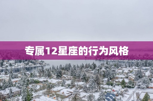 专属12星座的行为风格