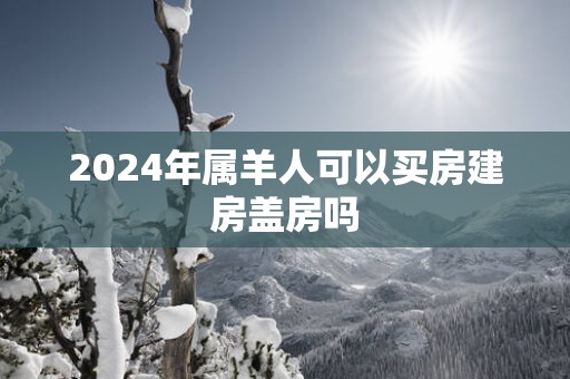 2025年属羊人可以买房建房盖房吗