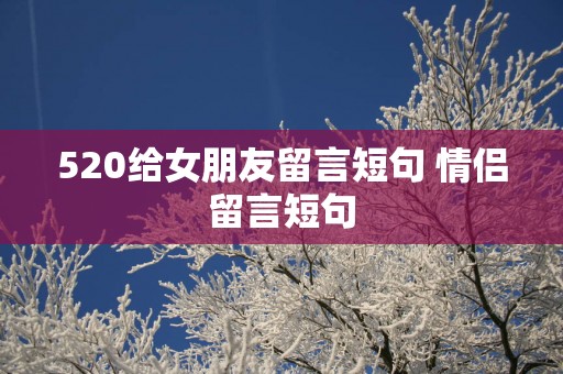 520给女朋友留言短句 情侣留言短句