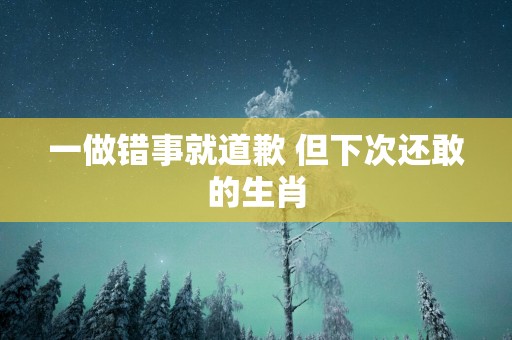 一做错事就道歉 但下次还敢的生肖