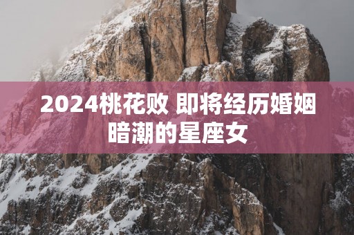 2025桃花败 即将经历婚姻暗潮的星座女