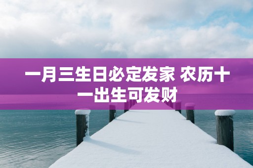 一月三生日必定发家 农历十一出生可发财