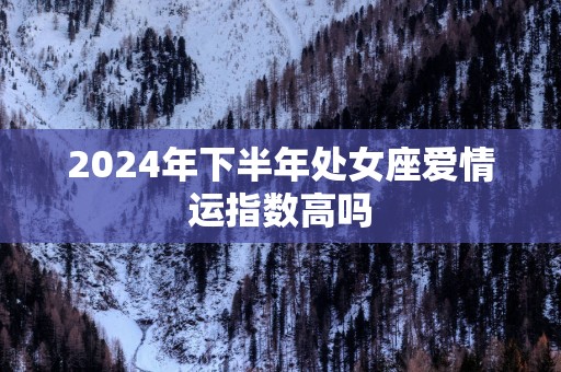 2025年下半年处女座爱情运指数高吗