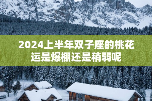 2025上半年双子座的桃花运是爆棚还是稍弱呢
