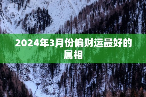 2025年3月份偏财运最好的属相