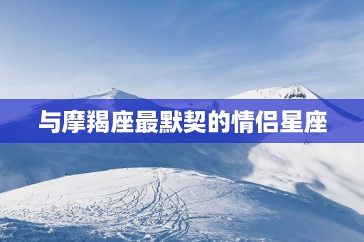 与摩羯座最默契的情侣星座