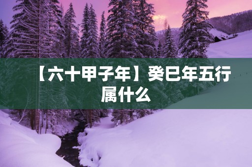 【六十甲子年】癸巳年五行属什么