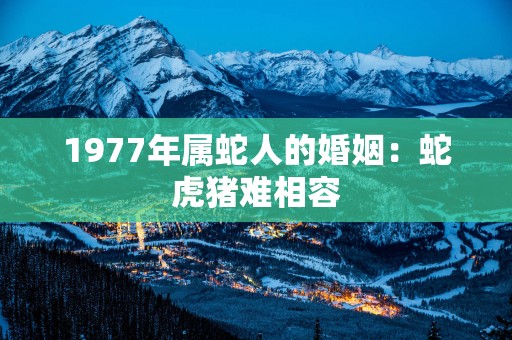 1977年属蛇人的婚姻：蛇虎猪难相容