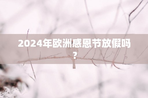 2025年欧洲感恩节放假吗？