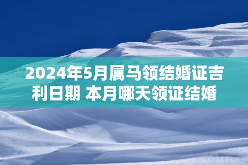 2025年5月属马领结婚证吉利日期 本月哪天领证结婚好