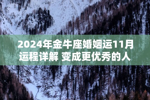 2025年金牛座婚姻运11月运程详解 变成更优秀的人