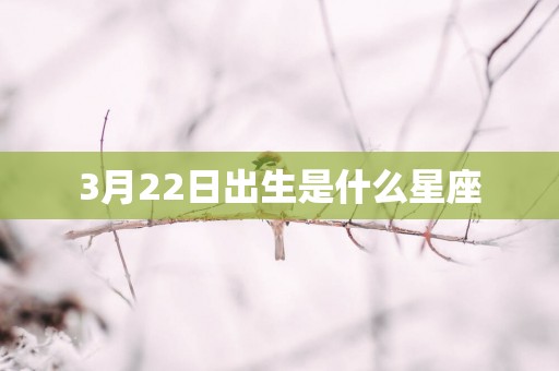 3月22日出生是什么星座