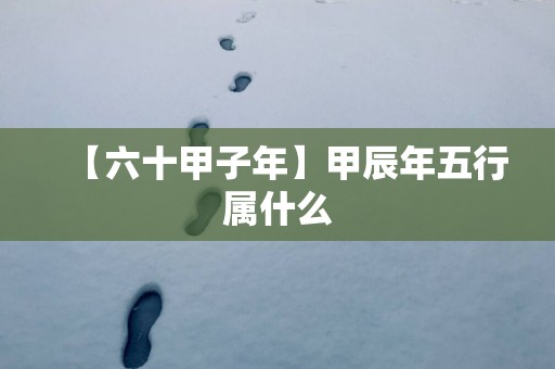 【六十甲子年】甲辰年五行属什么