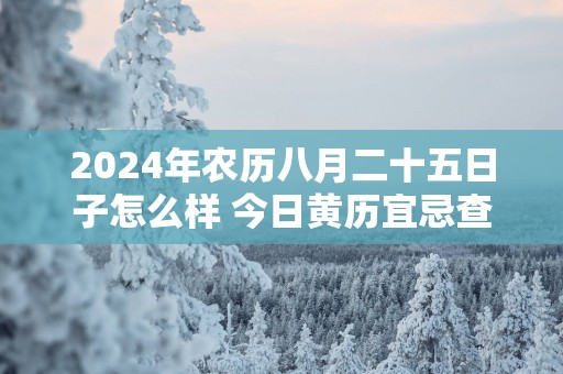 2025年农历八月二十五日子怎么样 今日黄历宜忌查询