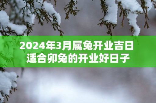 2025年3月属兔开业吉日 适合卯兔的开业好日子