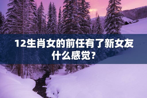 12生肖女的前任有了新女友什么感觉？