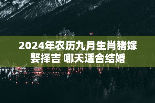 2025年农历九月生肖猪嫁娶择吉 哪天适合结婚