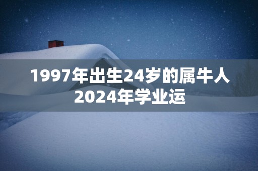 1997年出生24岁的属牛人2025年学业运