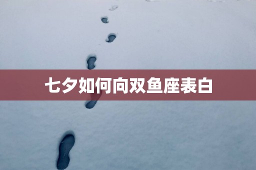 七夕如何向双鱼座表白