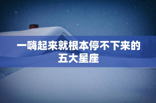 一嗨起来就根本停不下来的五大星座