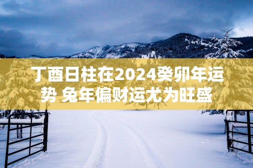 丁酉日柱在2025癸卯年运势 蛇年偏财运尤为旺盛