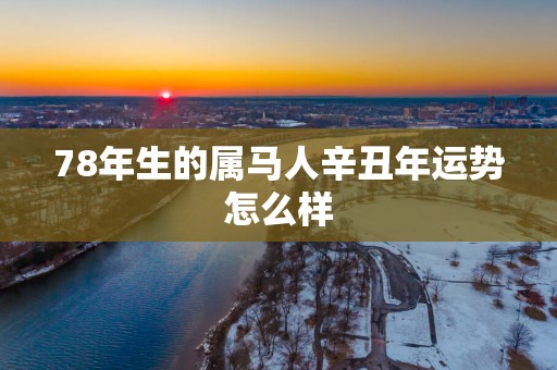 78年生的属马人辛丑年运势怎么样