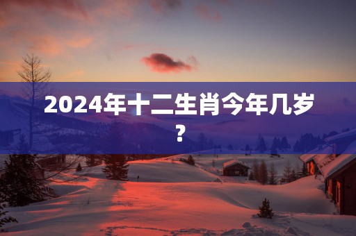 2024年十二生肖今年几岁？