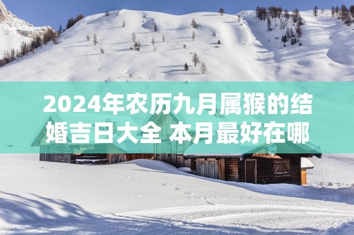 2025年农历九月属猴的结婚吉日大全 本月最好在哪天办喜事
