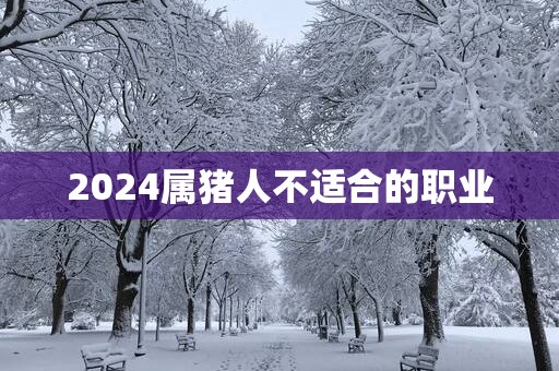 2024属猪人不适合的职业