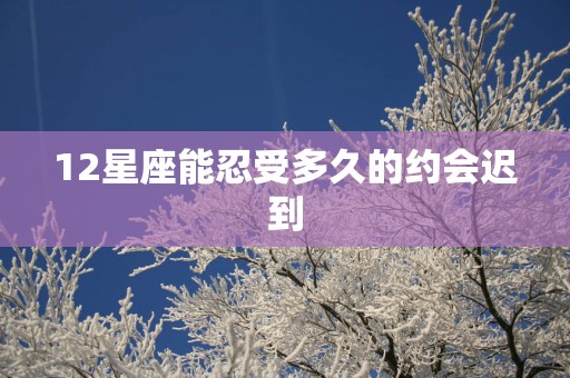 12星座能忍受多久的约会迟到