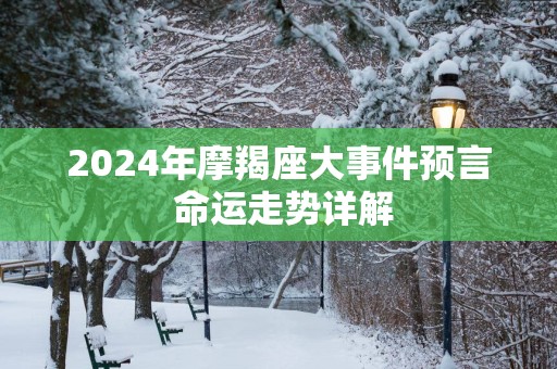 2025年摩羯座大事件预言 命运走势详解