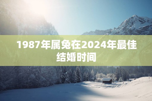 1987年属兔在2025年最佳结婚时间